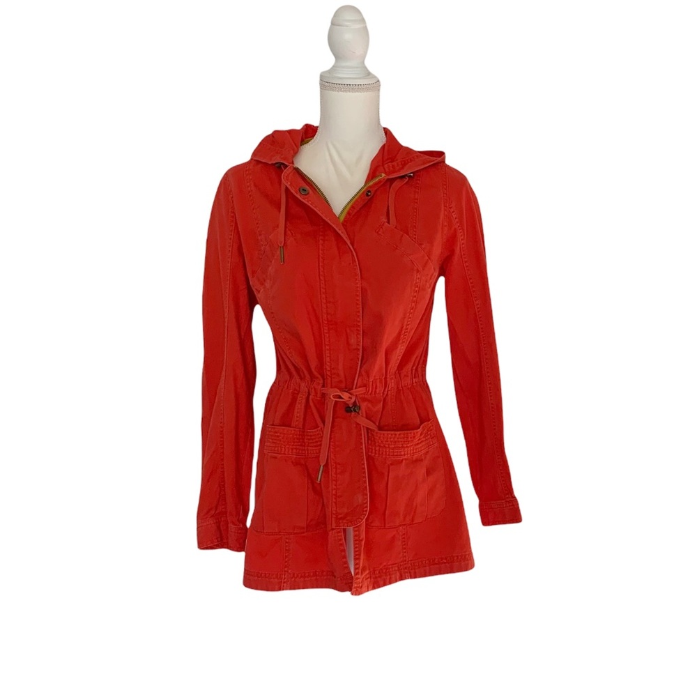 Mossimo Supply Co Red Orange Hooded Jacket Size Medium